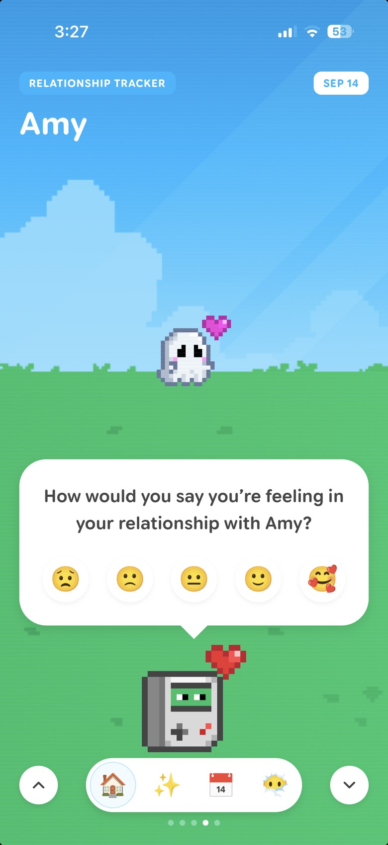Relationship tracker check-in